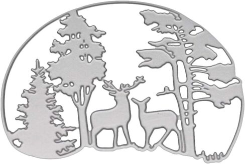 قوالب قطع YuYww، تصميم غزال الغابة، قوالب قطع منقوشة، أداة استنسل قالب بطاقة صنع ألبوم القصاصات، حرفة البطاقات الورقية، معدنية in Kuwait