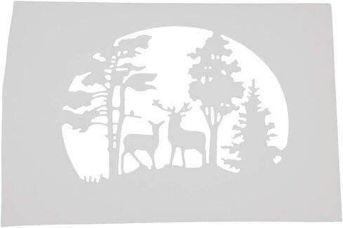 قوالب قطع YuYww، تصميم غزال الغابة، قوالب قطع منقوشة، أداة استنسل قالب بطاقة صنع ألبوم القصاصات، حرفة البطاقات الورقية، معدنية in Kuwait