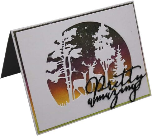 قوالب قطع YuYww، تصميم غزال الغابة، قوالب قطع منقوشة، أداة استنسل قالب بطاقة صنع ألبوم القصاصات، حرفة البطاقات الورقية، معدنية in Kuwait