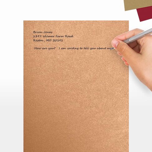 LUXPaper 8.5" x 11" Cardstock | Letter Size | Copper Metallic | 105lb. Cover (192lb. Text) | 50 Qty in Saudi Arabia