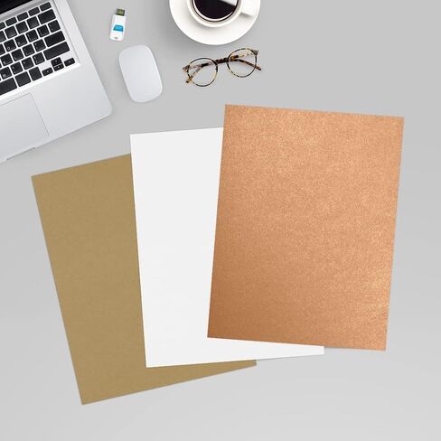 LUXPaper 8.5" x 11" Cardstock | Letter Size | Copper Metallic | 105lb. Cover (192lb. Text) | 50 Qty in Saudi Arabia