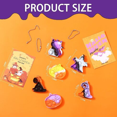 لعبة تململ البوب ​​الصغيرة للهالوين، مستلزمات حفلات الهالوين الصغيرة، مجموعة ألعاب سلسلة مفاتيح بوب صغيرة، أكياس علاج، هدايا لتخفيف التوتر، 42 قطعة in Kuwait