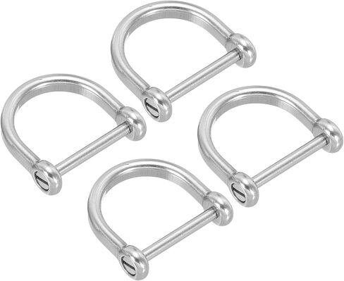 PATIKIL D-Ring Shackle, Stainless Steel U Shape Small Shackles for DIY Leather Craft Replacement in Kuwait