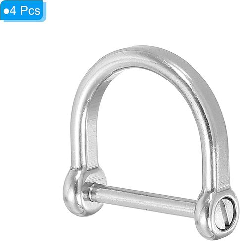 PATIKIL D-Ring Shackle, Stainless Steel U Shape Small Shackles for DIY Leather Craft Replacement in Kuwait