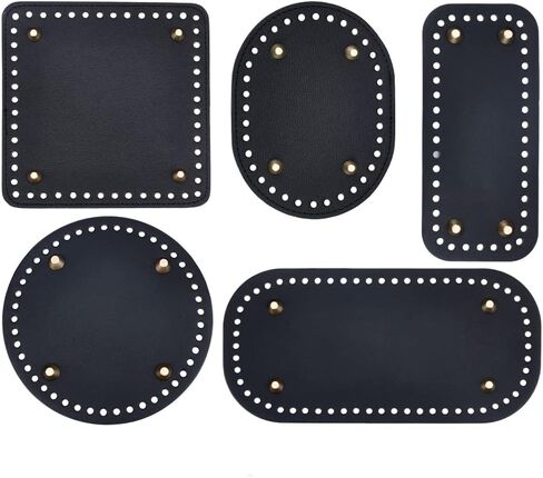 PH PandaHall 6pcs PU Leather Bag Bottom, 3 Colors 5.9" Round Bags Bottom Shaper Pad 8.6"x3.9" Oval Bag Cushion Base Bottom Shaper for DIY Knitting Crochet Bag Tote Bucket Handbag, Earthtone in Kuwait