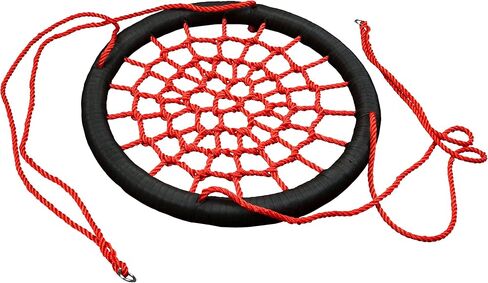 Gorilla Playsets 04-0029-BK/R Extra Large Orbit Swing, Red Netting, Black Nylon Ropes, Weight Capacity - 220 lbs in Kuwait