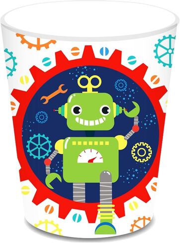 CC HOME Cartoon Robots Party Themed Party Supplies Pack Robots Party Decorations Cartoon Robots Party Pack- Serves 16 - Includes Cartoon Robots Party Plates Cups Napkins in Kuwait