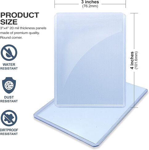 حامل بطاقات توب لودر من ايفرست بحجم 7.62 سم × 100 قطعة وأكمام شفافة لبطاقات التداول القابلة للتجميع، بطاقة رياضية، بطاقات يوجيوه (100 قيراط) in Kuwait