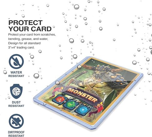 حامل بطاقات توب لودر من ايفرست بحجم 7.62 سم × 100 قطعة وأكمام شفافة لبطاقات التداول القابلة للتجميع، بطاقة رياضية، بطاقات يوجيوه (100 قيراط) in Kuwait