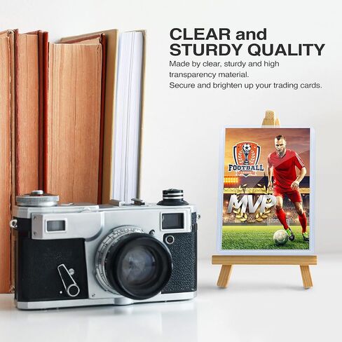 حامل بطاقات توب لودر من ايفرست بحجم 7.62 سم × 100 قطعة وأكمام شفافة لبطاقات التداول القابلة للتجميع، بطاقة رياضية، بطاقات يوجيوه (100 قيراط) in Kuwait