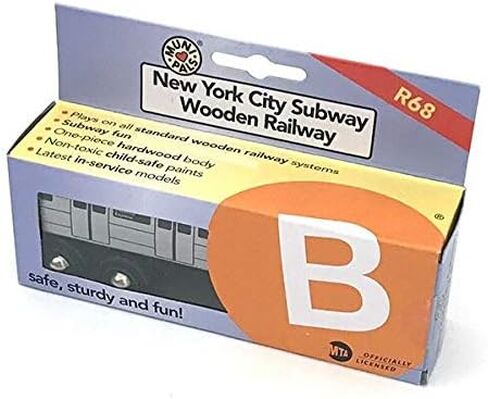 قطار مترو أنفاق خشبي إم بي 01-110B مدينة نيويورك إم تي إيه السادسة اكسبريس برونيكس إلى بريتون بيتش R68 in Kuwait