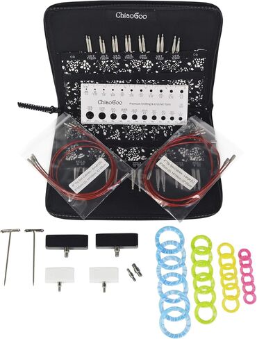 ChiaoGoo Twist Stainless Steel Interchangeable Set, 4-inch (10cm) Complete (7400-C) in Kuwait