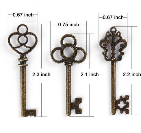 مجموعة مختلطة من LURLIN مكونة من 30 مفتاحًا هيكليًا كبيرًا مع طراز عتيق من النحاس البرونزي ومفاتيح القراصنة على شكل قلعة زنزانة لحفلات أعياد الميلاد، وهدايا ألعاب الكنز الصغيرة، موضوع العصور الوسطى في العصور الوسطى in Kuwait