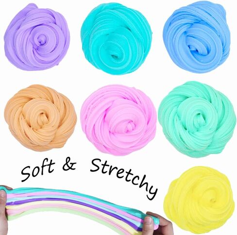 Butter Slime 7pack Party Favors, Soft and Non-Sticky, Birthday Gifts for Girl Boys, Stress Relief Slime Toy in Kuwait