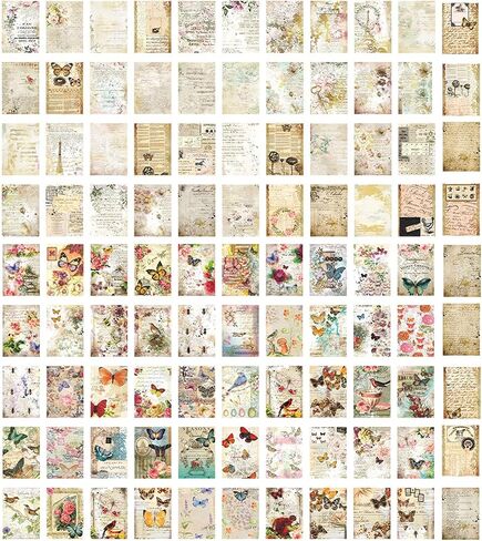 200 ورقة من ورق سجل القصاصات، حزمة لوازم سجل القصاصات الجمالية العتيقة، مجموعة أدوات سجل القصاصات الورقية لمستلزمات سجل القصاصات الورقية لمجلات الرصاص والمجلة غير المرغوب فيها in Kuwait