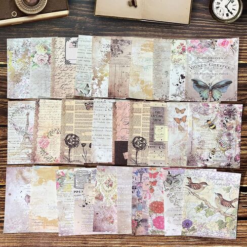 200 ورقة من ورق سجل القصاصات، حزمة لوازم سجل القصاصات الجمالية العتيقة، مجموعة أدوات سجل القصاصات الورقية لمستلزمات سجل القصاصات الورقية لمجلات الرصاص والمجلة غير المرغوب فيها in Kuwait