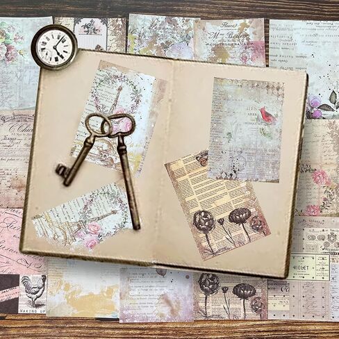 200 ورقة من ورق سجل القصاصات، حزمة لوازم سجل القصاصات الجمالية العتيقة، مجموعة أدوات سجل القصاصات الورقية لمستلزمات سجل القصاصات الورقية لمجلات الرصاص والمجلة غير المرغوب فيها in Kuwait