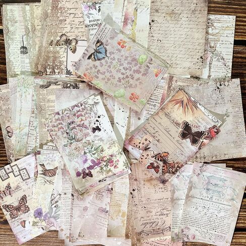 200 ورقة من ورق سجل القصاصات، حزمة لوازم سجل القصاصات الجمالية العتيقة، مجموعة أدوات سجل القصاصات الورقية لمستلزمات سجل القصاصات الورقية لمجلات الرصاص والمجلة غير المرغوب فيها in Kuwait