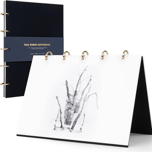 كراسة رسم للفنان بول روبنز، كراسة رسم ممتازة للرسم الحلزوني، 11.69 * 8.27 بوصة 180 جرامًا للمتر المربع 40 ورقة، كراسة رسم بغلاف مقوى للوسائط المختلطة للفنانين والهواة in Kuwait