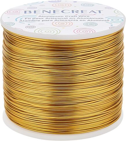 BENECREAT 754FT Matte Jewelry Craft Wire 20 Gauge Tarnish Resistant Aluminum Wire for Beading Necklace Jewelry Making, Coconut Brown in Saudi Arabia