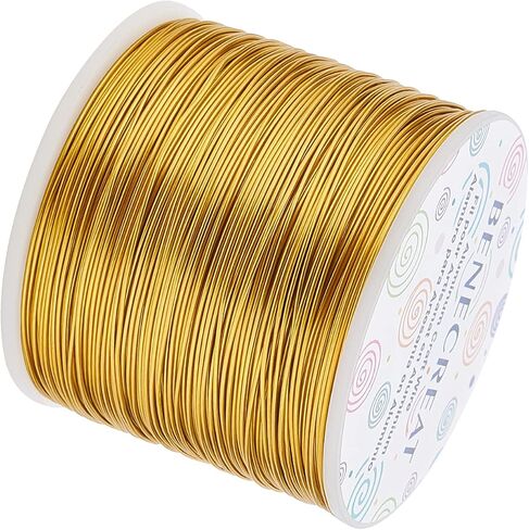 BENECREAT 754FT Matte Jewelry Craft Wire 20 Gauge Tarnish Resistant Aluminum Wire for Beading Necklace Jewelry Making, Coconut Brown in Saudi Arabia