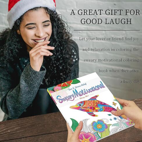 كتب تلوين للكبار تحفيزية من Elfew للنساء، كتاب تلوين مضحك للبالغين مع اقتباسات تحفيزية، تخفيف التوتر والقلق لدى البالغين والاسترخاء، هدية ملهمة للنساء والبالغين والمراهقين in Kuwait