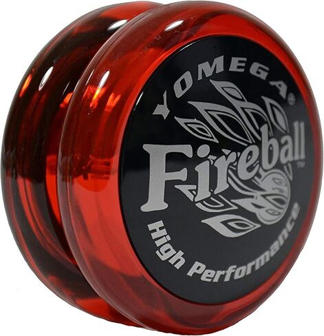 Yomega 2 Legendary Spinners The Original Yoyo with A Brain and Fireball Transaxle Yo-Yo for All Level String Trick Play + 5 Extra Strings (Fireball Red/Black-Brain Blue) in Saudi Arabia