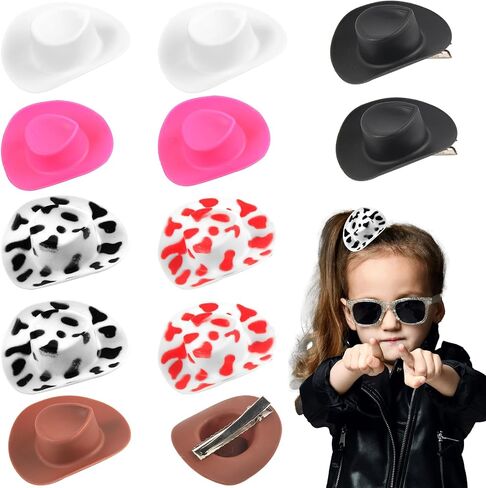 12 Pcs Mini Top Hat Hair Clips Felt Tiny Hat Clips Mini Doll Hats Hair Clips Small Felt Top Hats Mini Formal Hats Hair Clip Mini Party Hats Hair Accessories for Women Girls (Purple, Pink, Yellow) in Kuwait