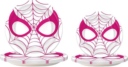 اتش بي ايه في اف اي اتش ان بي جي لوازم حفلات اعياد الميلاد بتصميم عنكبوت جوست - 32 قطعة من اطباق العنكبوت الزهرية لمستلزمات حفلات البنات in Kuwait