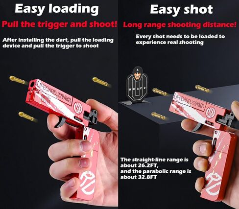 Life Card Toy Pistol Foldable Blaster Transforming Toys Shooting Gun Darts Guns Set for 5 6 7 8 Year Old Boys Gift Gold Line in Kuwait