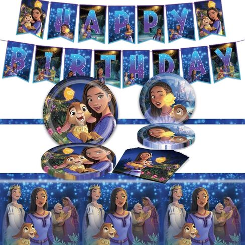 Wish Party Supplies, Tableware Plates and Napkins Tablecloth Banner Birthday Party Decoration in Kuwait