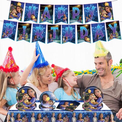 Wish Party Supplies, Tableware Plates and Napkins Tablecloth Banner Birthday Party Decoration in Kuwait