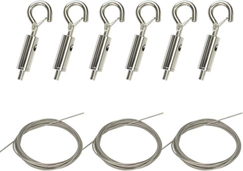 picture hanging kit,mirror hanging kit adjustable heavy duty with wire hardware for frame mirror: 78 inch *1/16 50LB 1pack in Kuwait