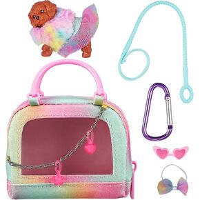 REAL LITTLES - Collectible Micro Puppy Carrier with 1 Micro Puppy and 5 Micro Working Surprises Inside! Styles May Vary, Multicolor