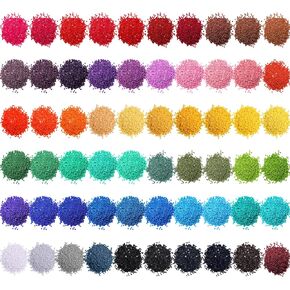 Sasylvia 300000 Pcs 60 Color Diamond Painting Beads 2.8 mm Diamond Art Beads Resin Round Diamond Dots Refill Beads Drills Replacements Flatback Rhinestones for Diamond DIY Accessories(Classic Color)