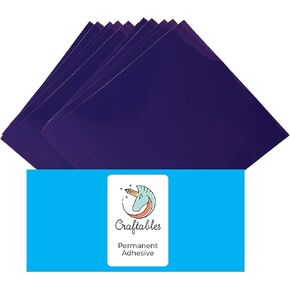 أوراق فينيل أرجوانية من كرافتيبلز - متينة ولاصقة ولامعة ومقاومة للماء | (10) 30.48 سم × 30.48 سم - للحرف اليدوية والكريكوت والصورة الظلية والتعبيرات والكاميو والعلامات in Kuwait