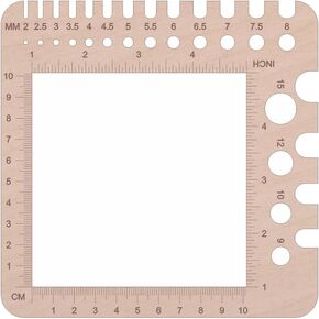 Needle Knitting Gauge, Knitting Ruler, Knit-Chek for Knitting Needle, Swatch Ruler 2-15mm Knitting Scale in Kuwait