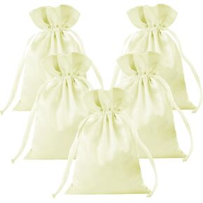 Gbateri 35 PCS 5 x 7 Inches Green Satin Gift Bags with Drawstring Wedding Favour Bags, Party Favor Bags Silk Jewelry Pouches, Fabric Drawstring Pouch for Baby Shower Bridal Shower Birthday Christmas