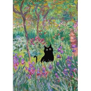 FOXKISS Black Cat Diamond Art Painting Kits for Adults, Full Drill Diamond Dots Paintings for Beginners, Round 5D Paint with Diamonds Pictures Gem Art Painting Kits DIY Crafts Kits 12x16inch in Kuwait
