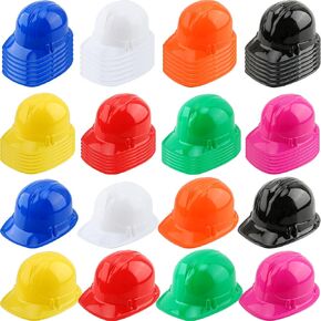 56 Pieces Kids Toy Construction Hats Bulk Plastic Construction Hats Worker Hard Hat for Boys Girls Party Supplies in Kuwait