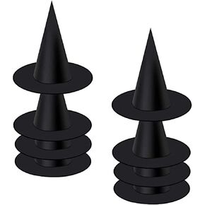 KOSIMI 8pcs Halloween Black Witch Hats, Suitable for Role-Playing or Party Decoration, Black Witch Hat Can Also Diy Your Favorite Patterns, Creative Inspiration Can Not Stop!, 38 cm/ 13.8 inches in Kuwait