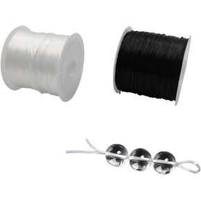 حبل مرن من الكريستال، 0.8 مم 393 قدم، حبل قابل للتمدد من الخرز لسوار الحرف اليدوية وقلادة صناعة المجوهرات in Kuwait