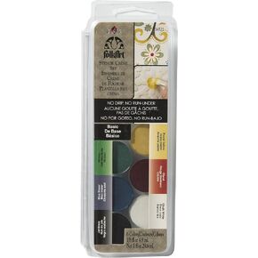 Brand New FolkArt Stencil Cream Paint Set 6/Pkg-Basic Brand New