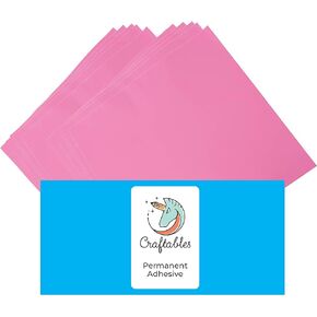 أوراق فينيل وردية فاتحة من كرافتبادس - متينة ولاصقة ولامعة ومقاومة للماء | (10) 30.48 سم × 30.48 سم - للحرف اليدوية والكريكوت والصورة الظلية والتعبيرات والكاميو والعلامات in Kuwait