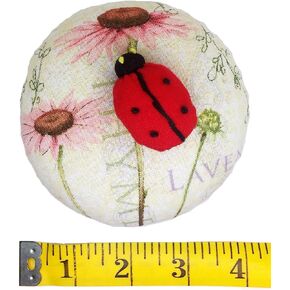 PeavyTailor Emery Pin وسادة 10 أونصة منظم تخزين الإبر، وسائد دبوسية مصنوعة يدويًا للخياطة. وسادة إبرة على شكل لطيف لخياطة الحرف اليدوية - الخنفساء الحمراء in Kuwait