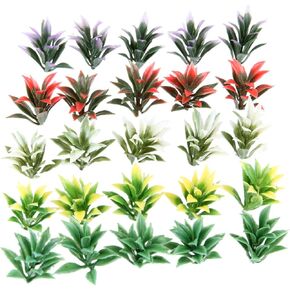 Yetaha 100PCS Mixed Model Plants Colorful Flowering Plants Railway Park Garden Scene Architecture Ornament Scenery Railroad Layout Scene Decoration, Height 4cm/1.57inch in Saudi Arabia