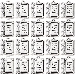 Framendino, Inspirational Message Charms Pendants Book Shape Alloy Charm DIY Charms Antique for Bracelets Nacklaces Jewelry Making Findings in Kuwait