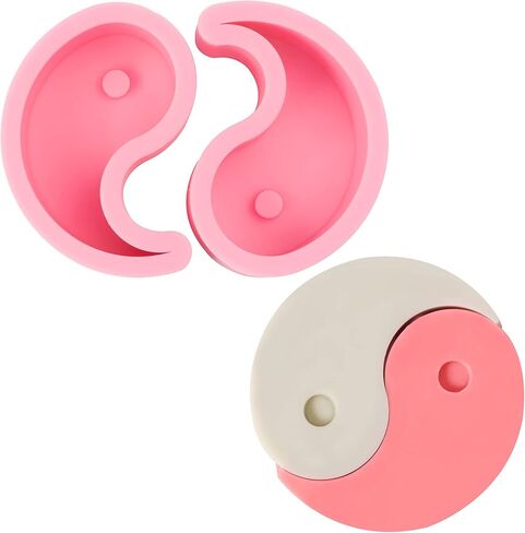 ONNPNN Tai Chi سيليكون العفن، قالب شمعة يين يانغ، قوالب راتنج ايبوكسي رمز تاي تشي، قالب فوندانت، إبداعي يين يانغ صناعة يدوية لتزيين الهدايا in Kuwait