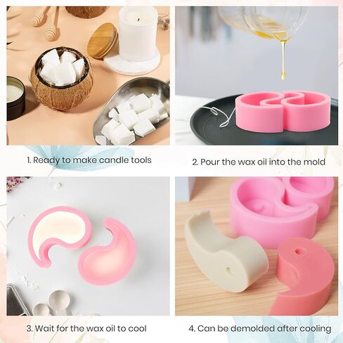 ONNPNN Tai Chi سيليكون العفن، قالب شمعة يين يانغ، قوالب راتنج ايبوكسي رمز تاي تشي، قالب فوندانت، إبداعي يين يانغ صناعة يدوية لتزيين الهدايا in Kuwait