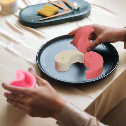 ONNPNN Tai Chi سيليكون العفن، قالب شمعة يين يانغ، قوالب راتنج ايبوكسي رمز تاي تشي، قالب فوندانت، إبداعي يين يانغ صناعة يدوية لتزيين الهدايا in Kuwait